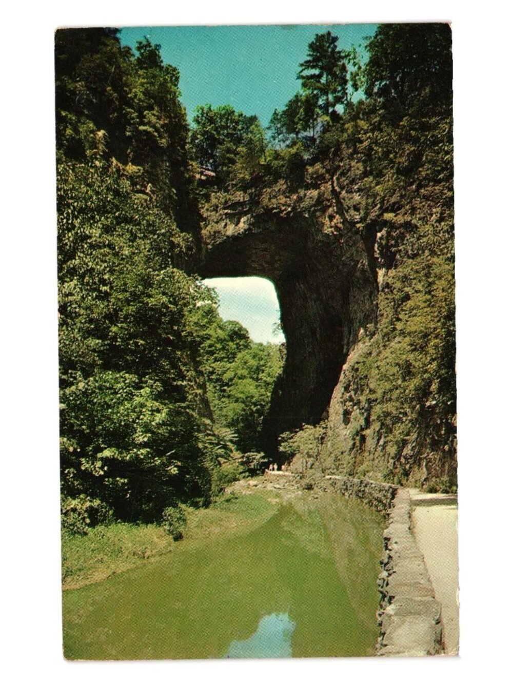 Natural Bridge Virginia Vintage Postcard 1965 Wonder Writing Collectible